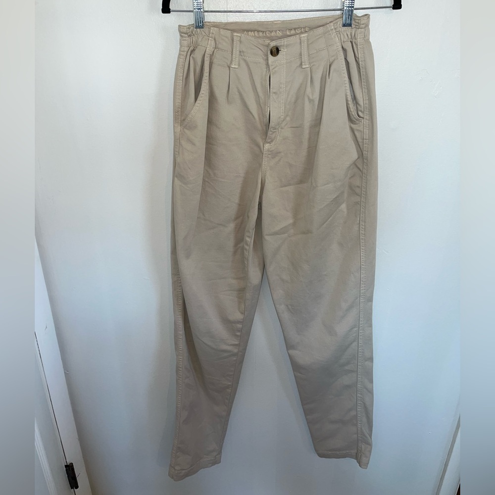 American Eagle Khaki Super Stretch Pants Extra Long